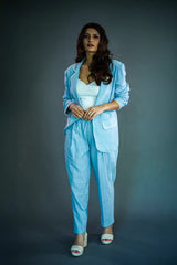 Handloom Blazer Set