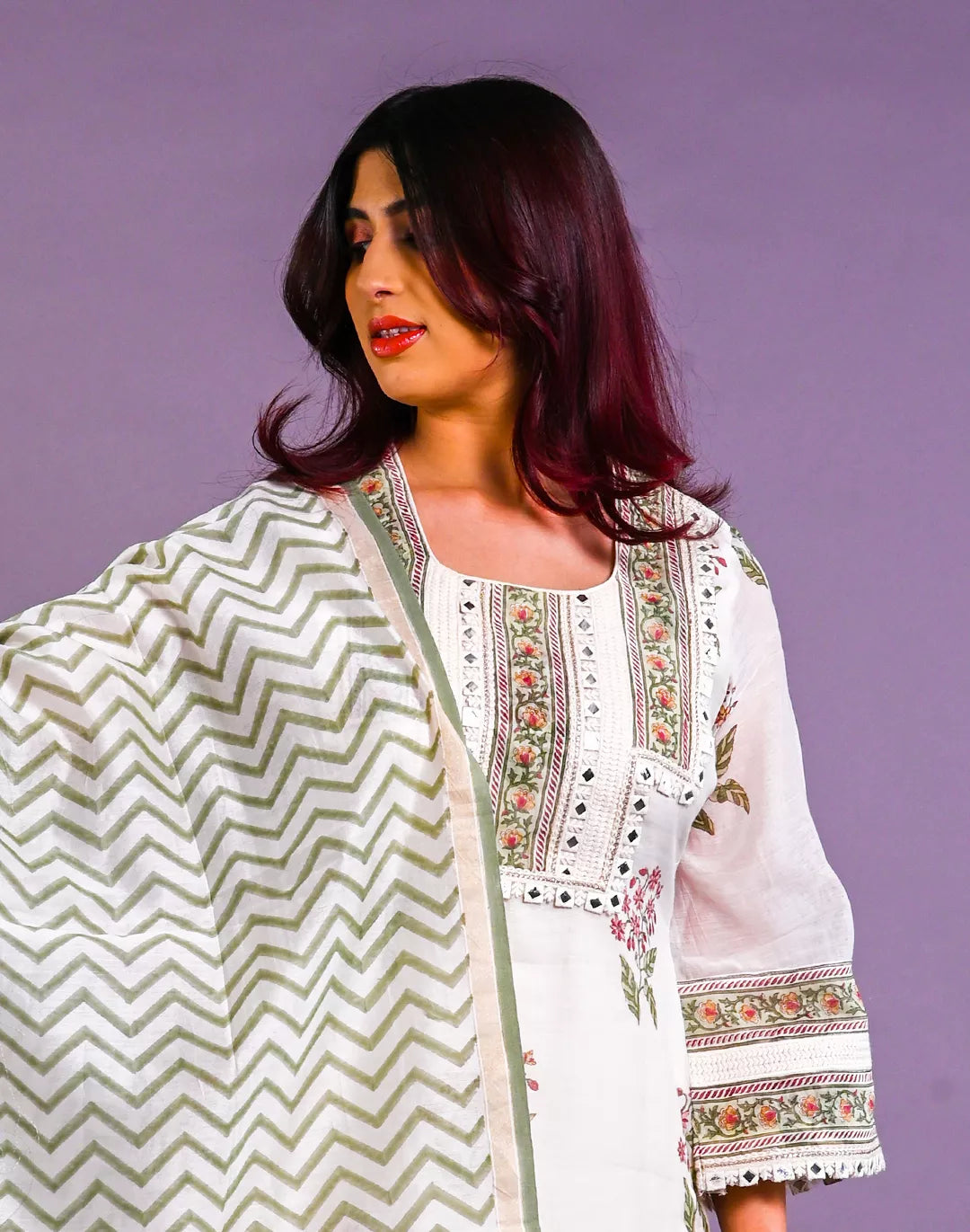 Chanderi Block Print Kurta