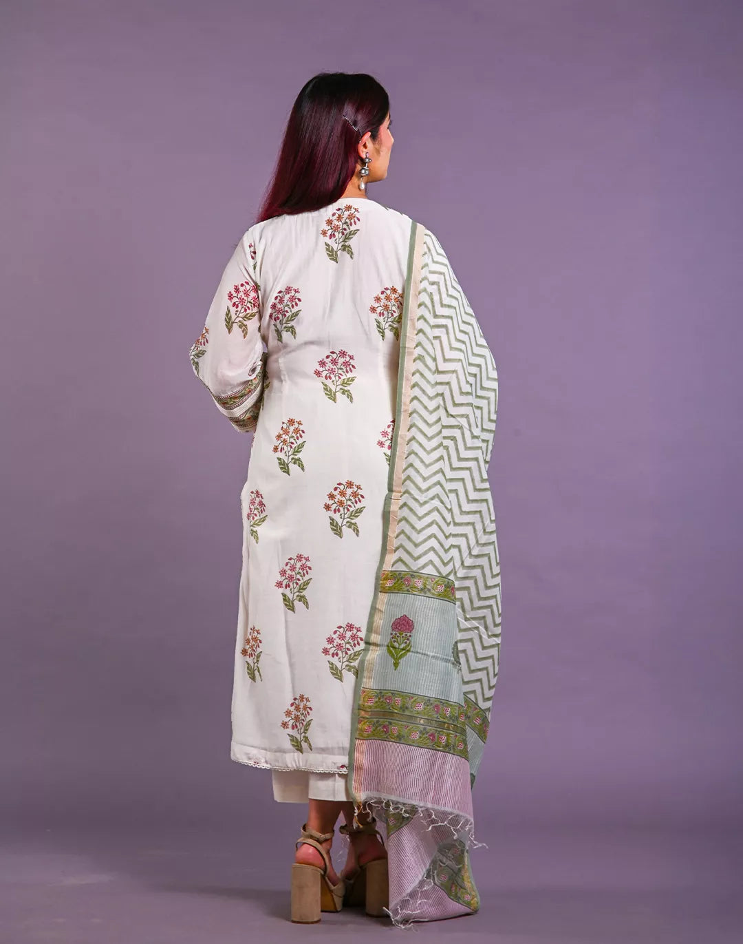 Chanderi Block Print Kurta