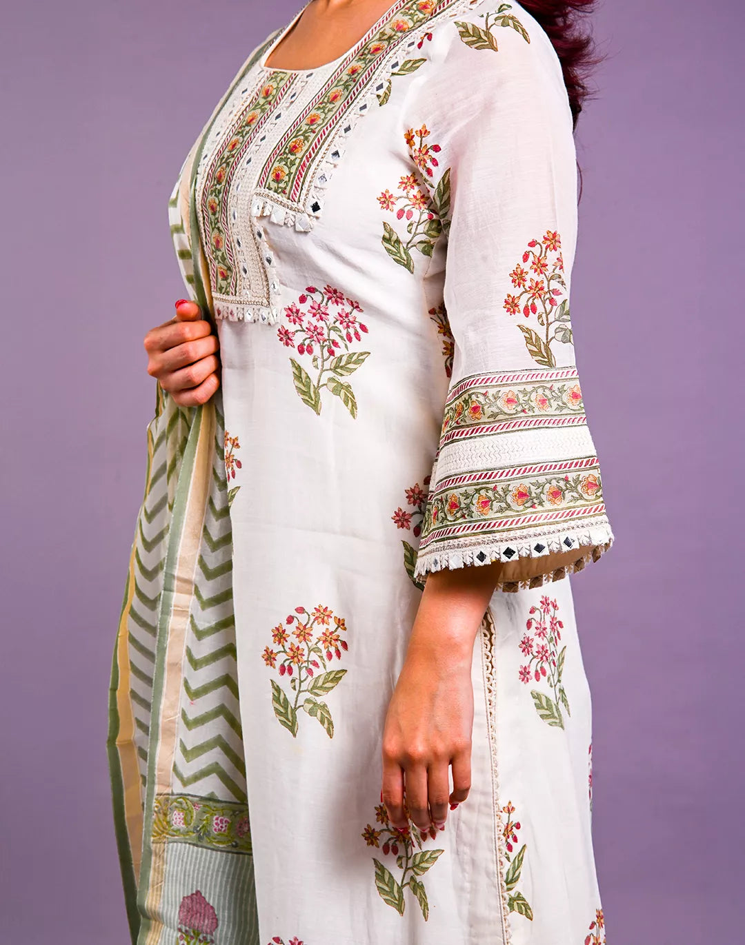 Chanderi Block Print Kurta