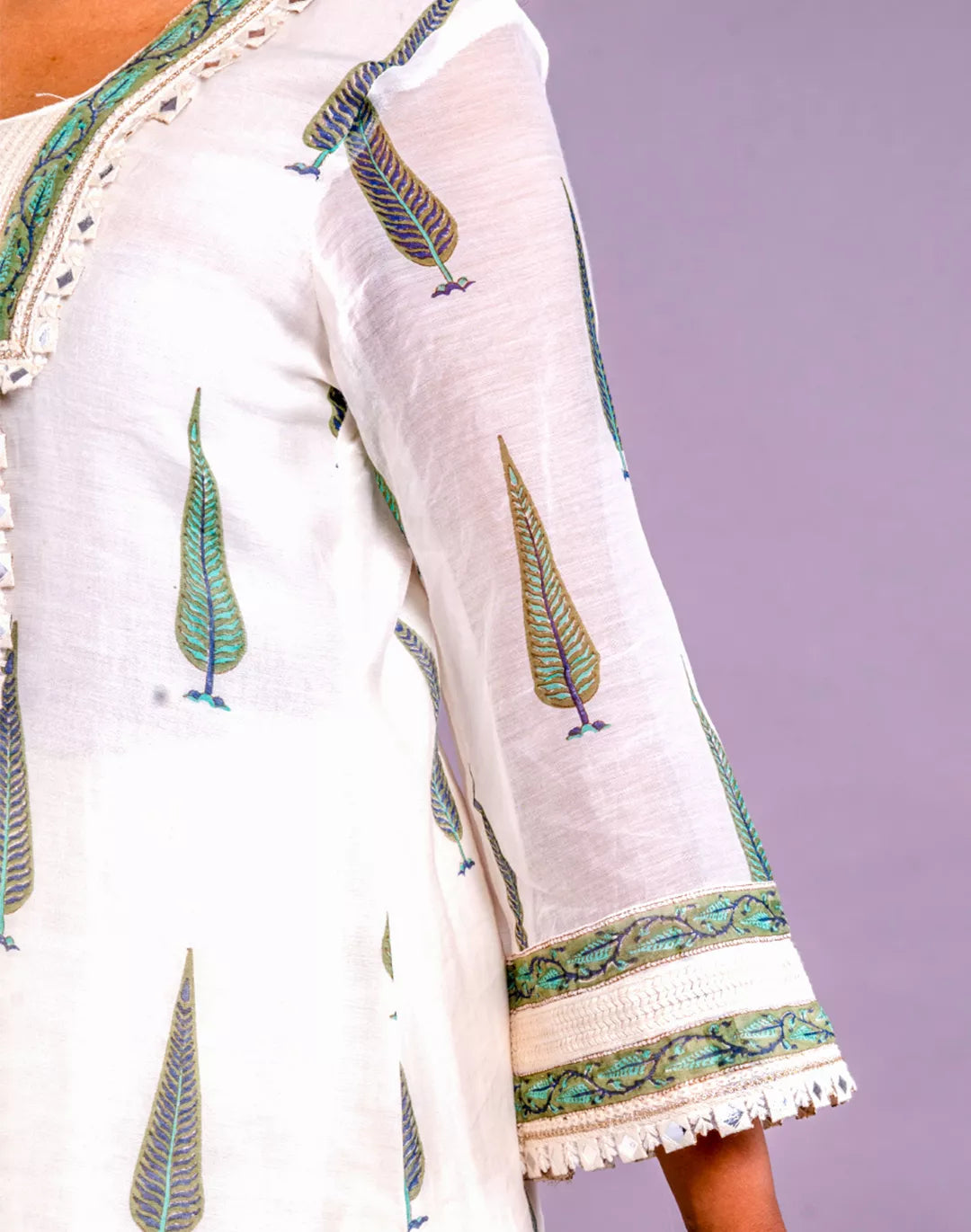 Chanderi Block Print Kurta