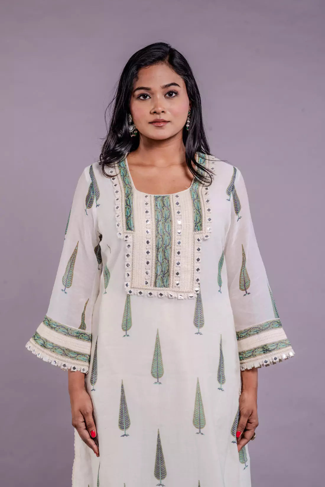Chanderi Block Print Kurta