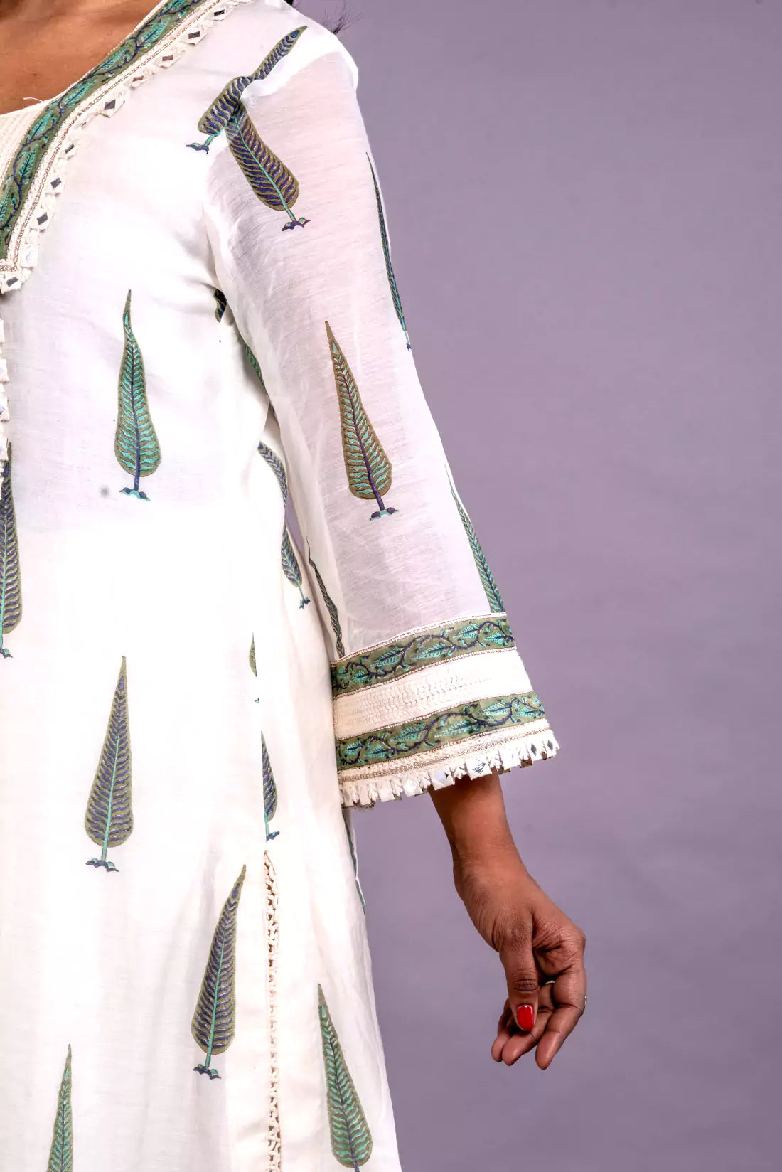 Chanderi Block Print Kurta