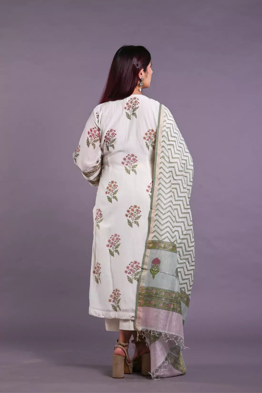 Chanderi Block Print Kurta