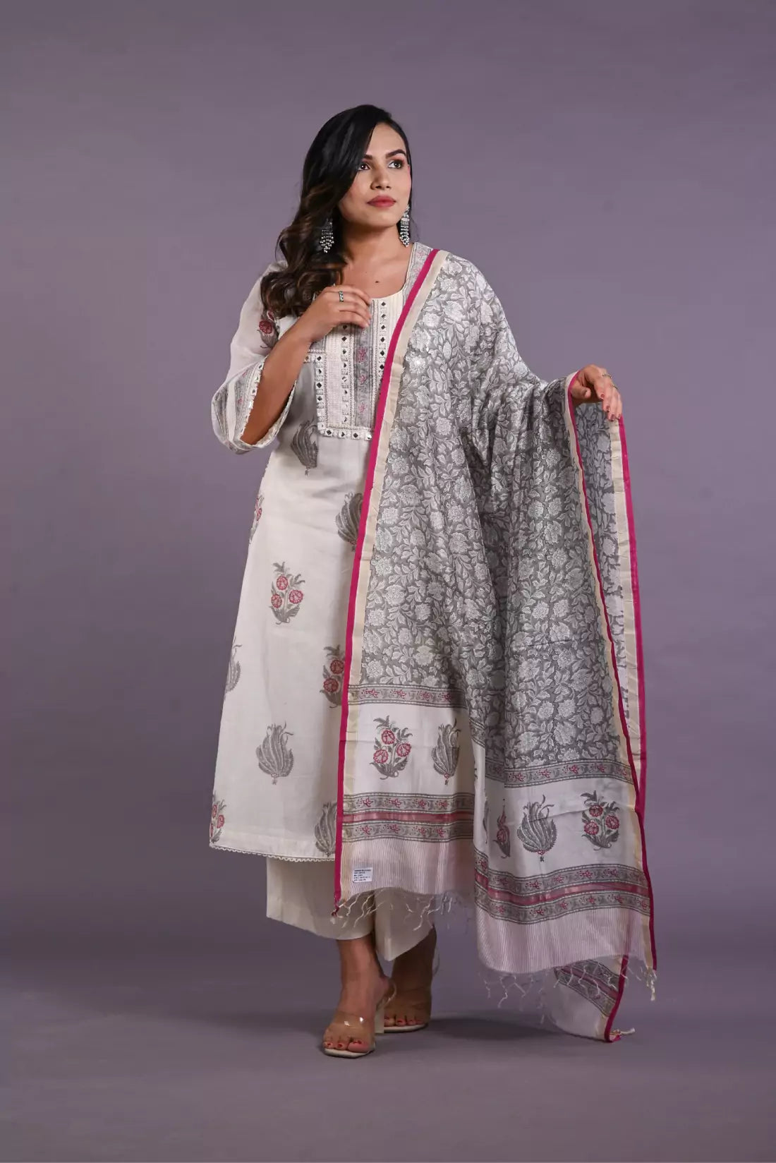 Chanderi Block Print Kurta