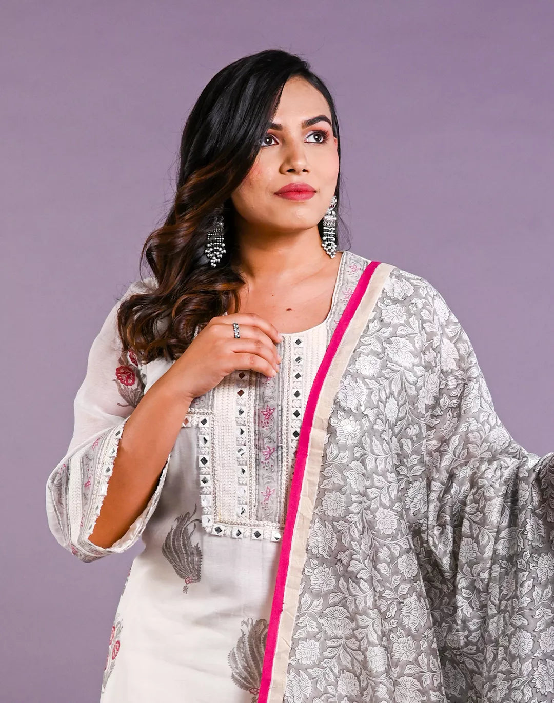 Chanderi Block Print Kurta