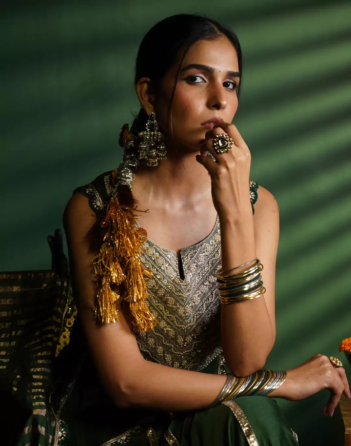 Chanderi Lehenga Set