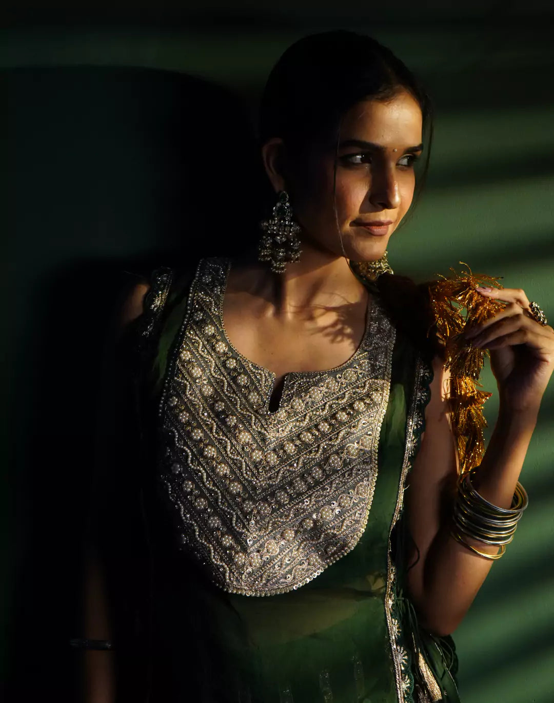 Chanderi Lehenga Set