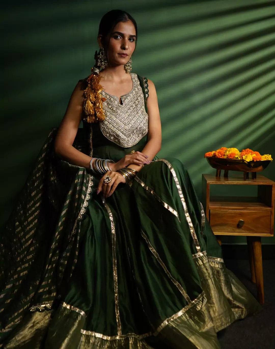 Chanderi Lehenga Set