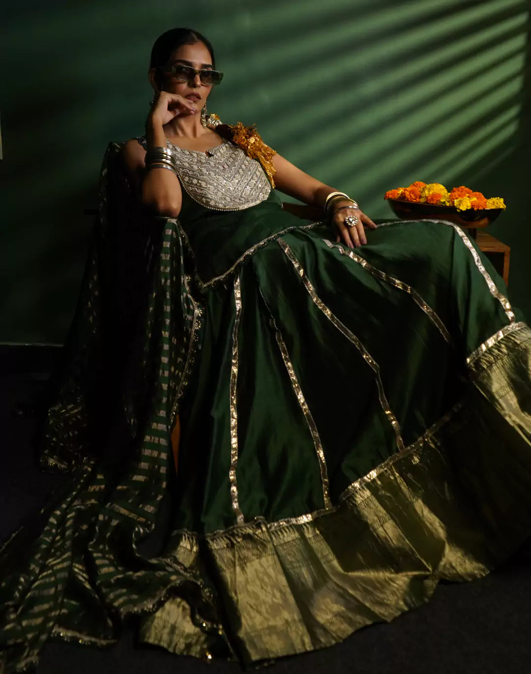 Chanderi Lehenga Set