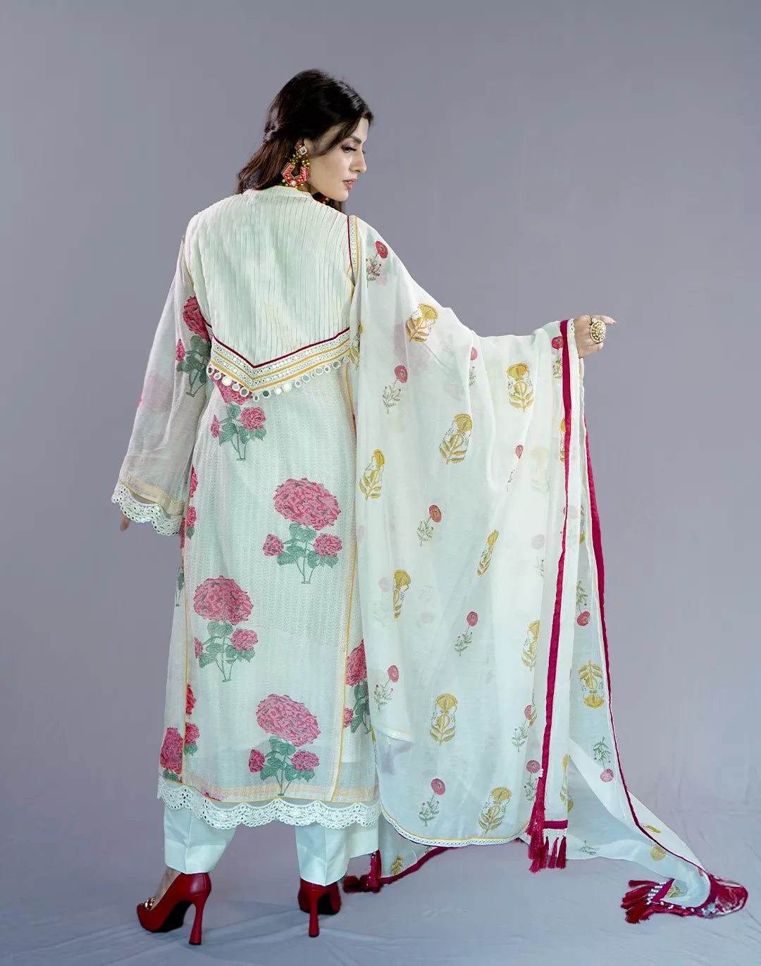 Chanderi Lucknowi Pant Kurta Set