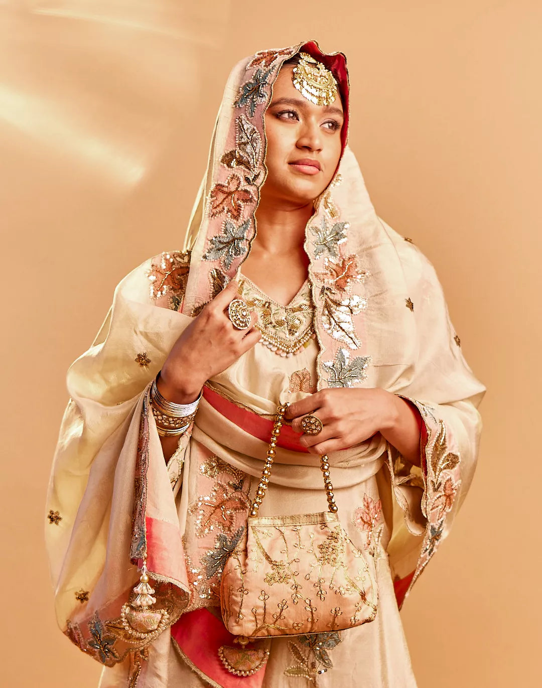 Floral Embroidered Gharara Set