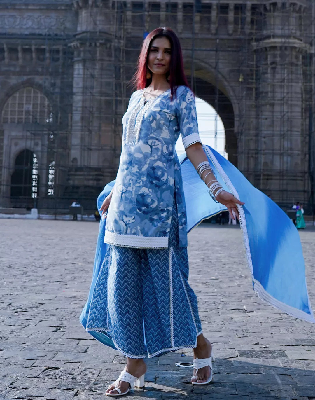 Embroidered Neckline Kurta