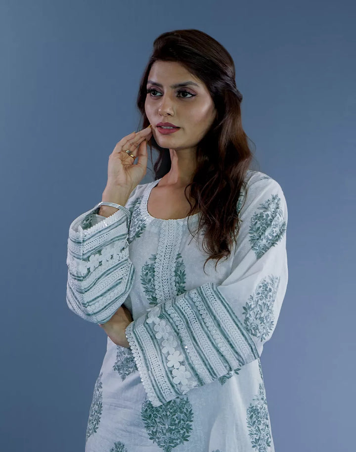 Floral Print Pant Kurta Set