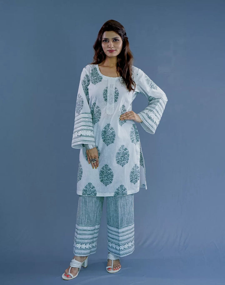 Floral Print Pant Kurta Set
