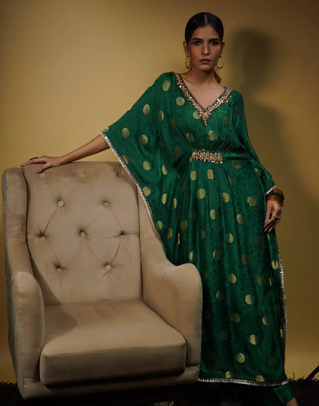 Green Kaftan Dress