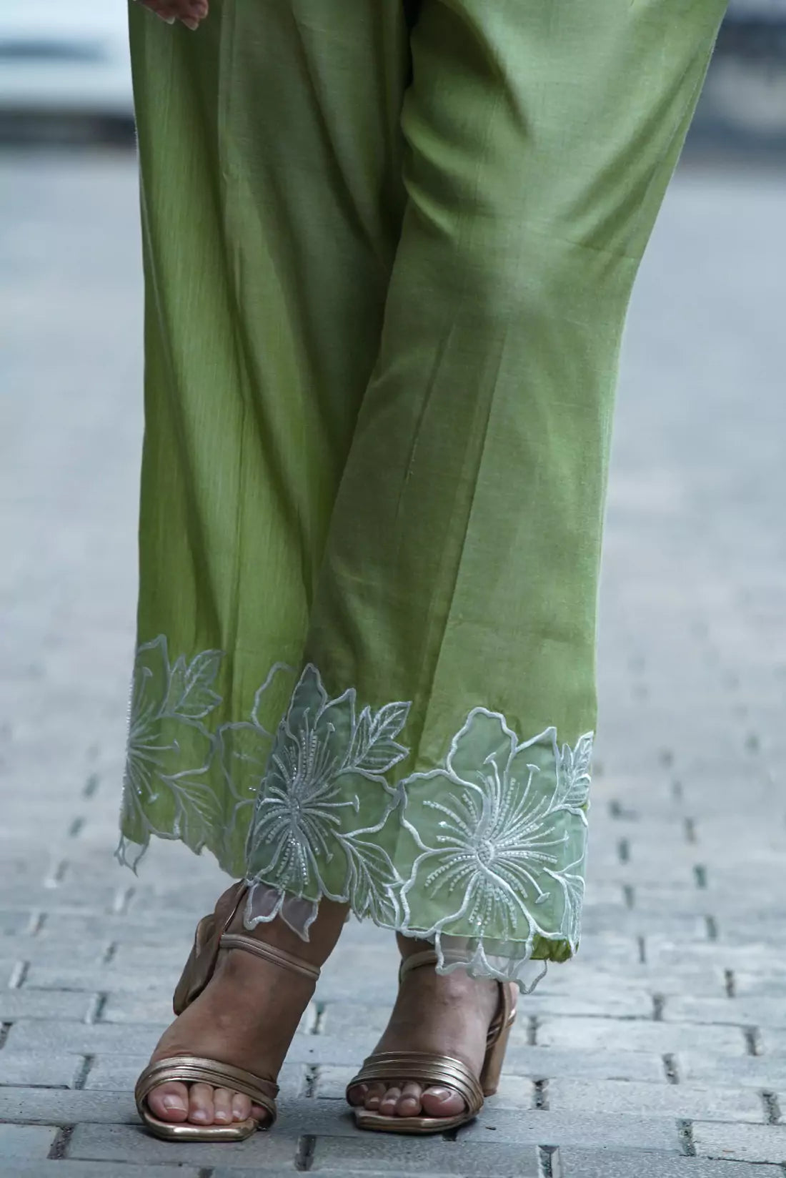 Malai Cotton Co-ord Sets with Organza Patches