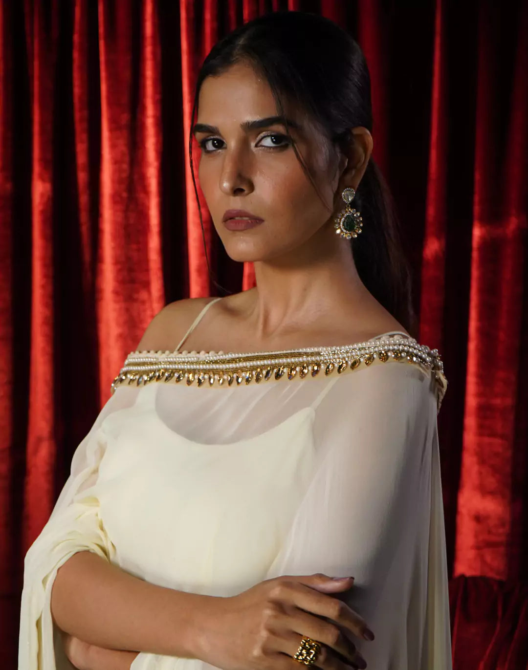 Kaftan with Gold Striped Pants