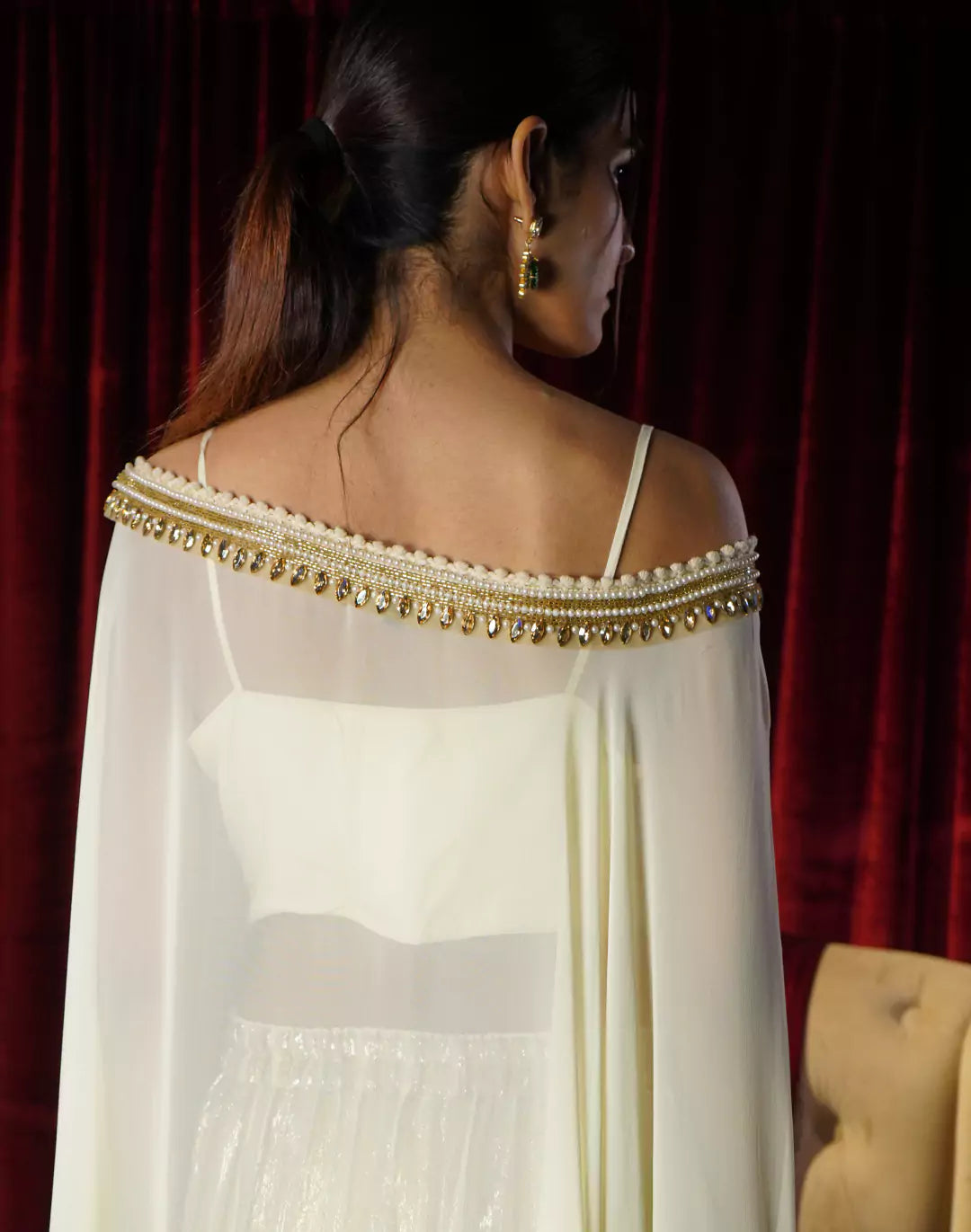 Kaftan with Gold Striped Pants