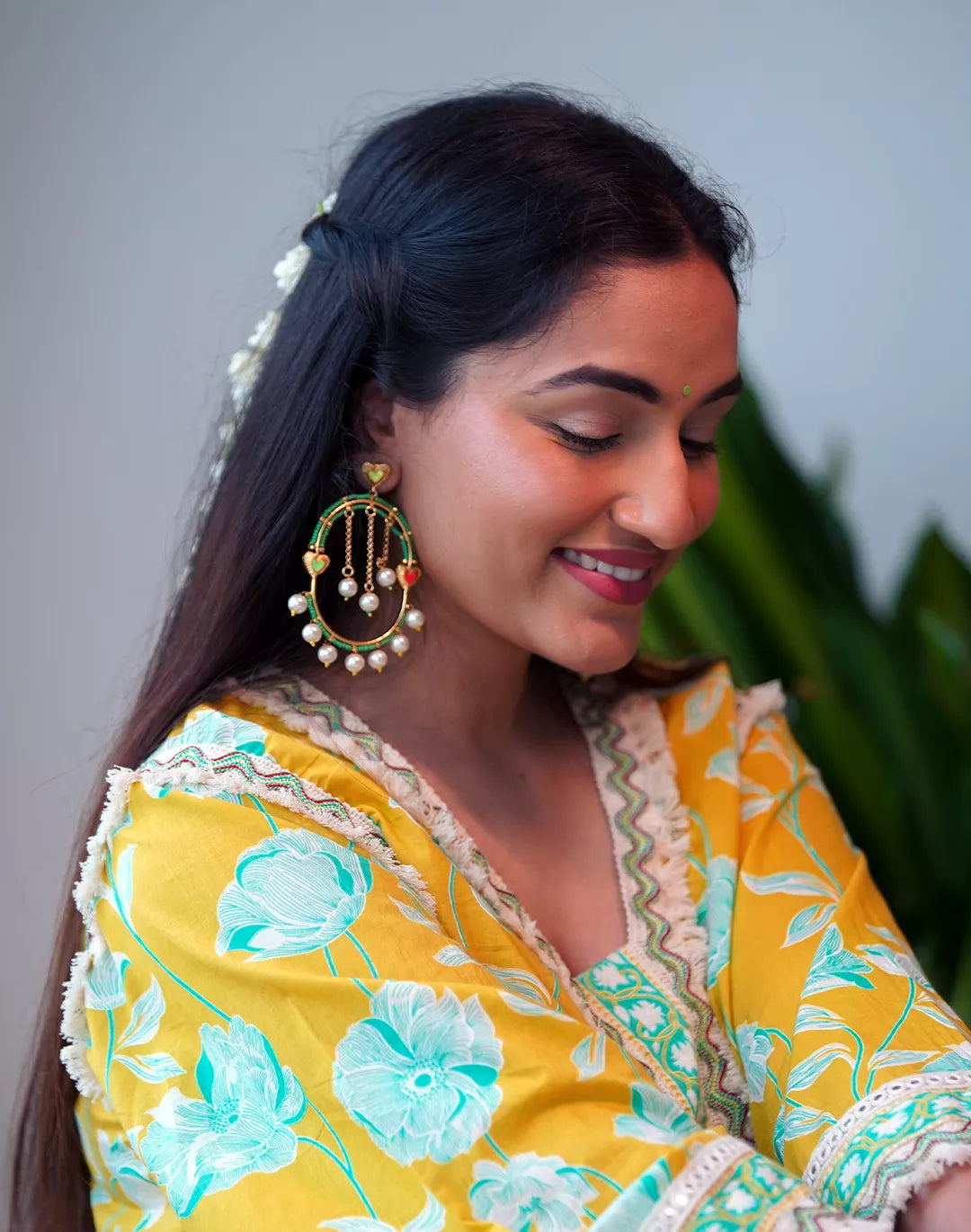 Lace Detail Cotton Kurta Set