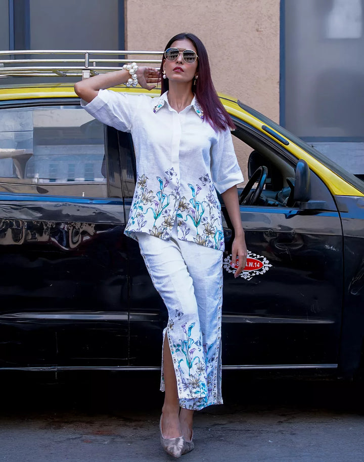 Linen Floral Coord Set