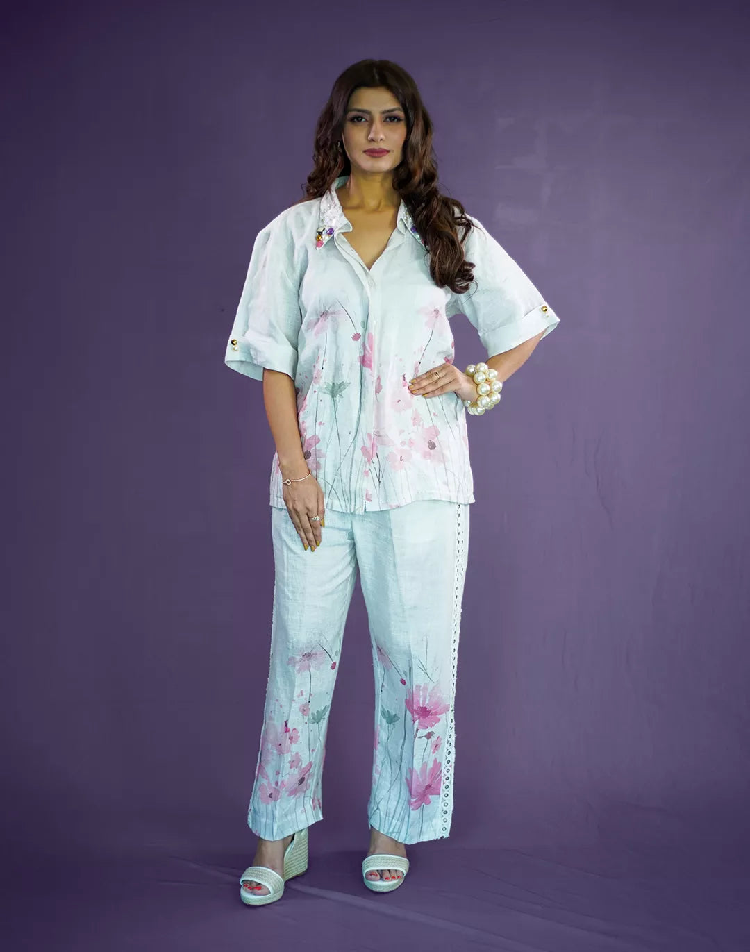 Linen Floral Coord Set