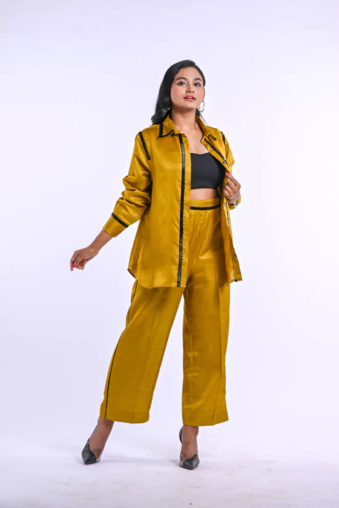 Nysa Silk Co-ord Sets with Trimming