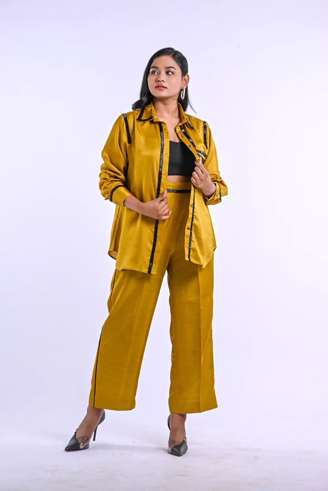 Nysa Silk Co-ord Sets with Trimming