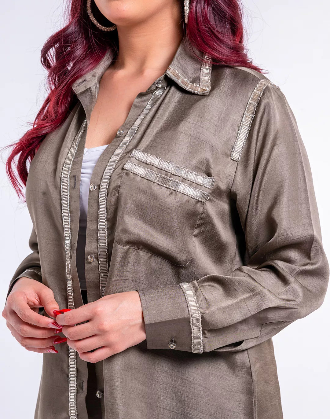 Nysa Silk Co-ord Sets with Trimming