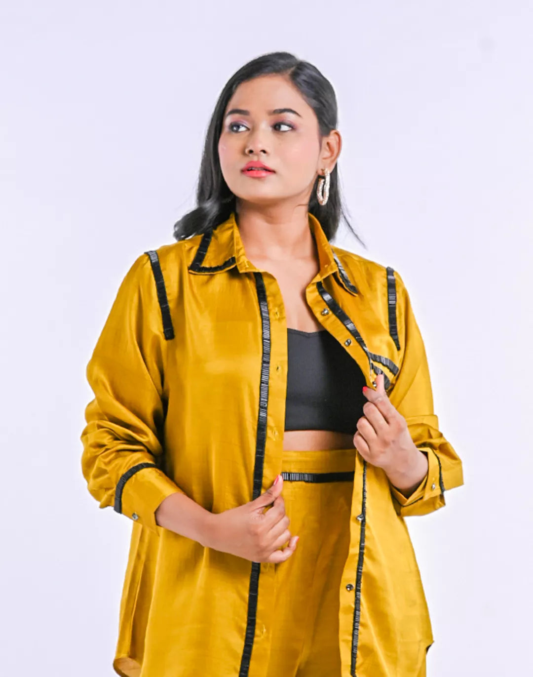 Nysa Silk Co-ord Sets with Trimming