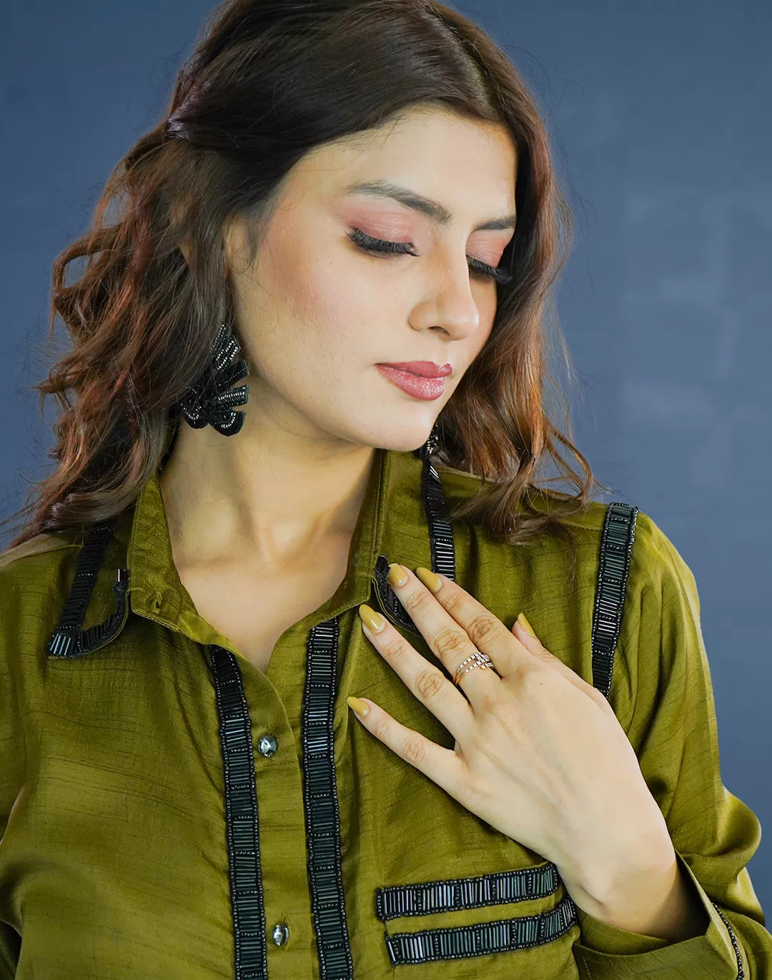 Nysa Silk Co-ord Sets with Trimming