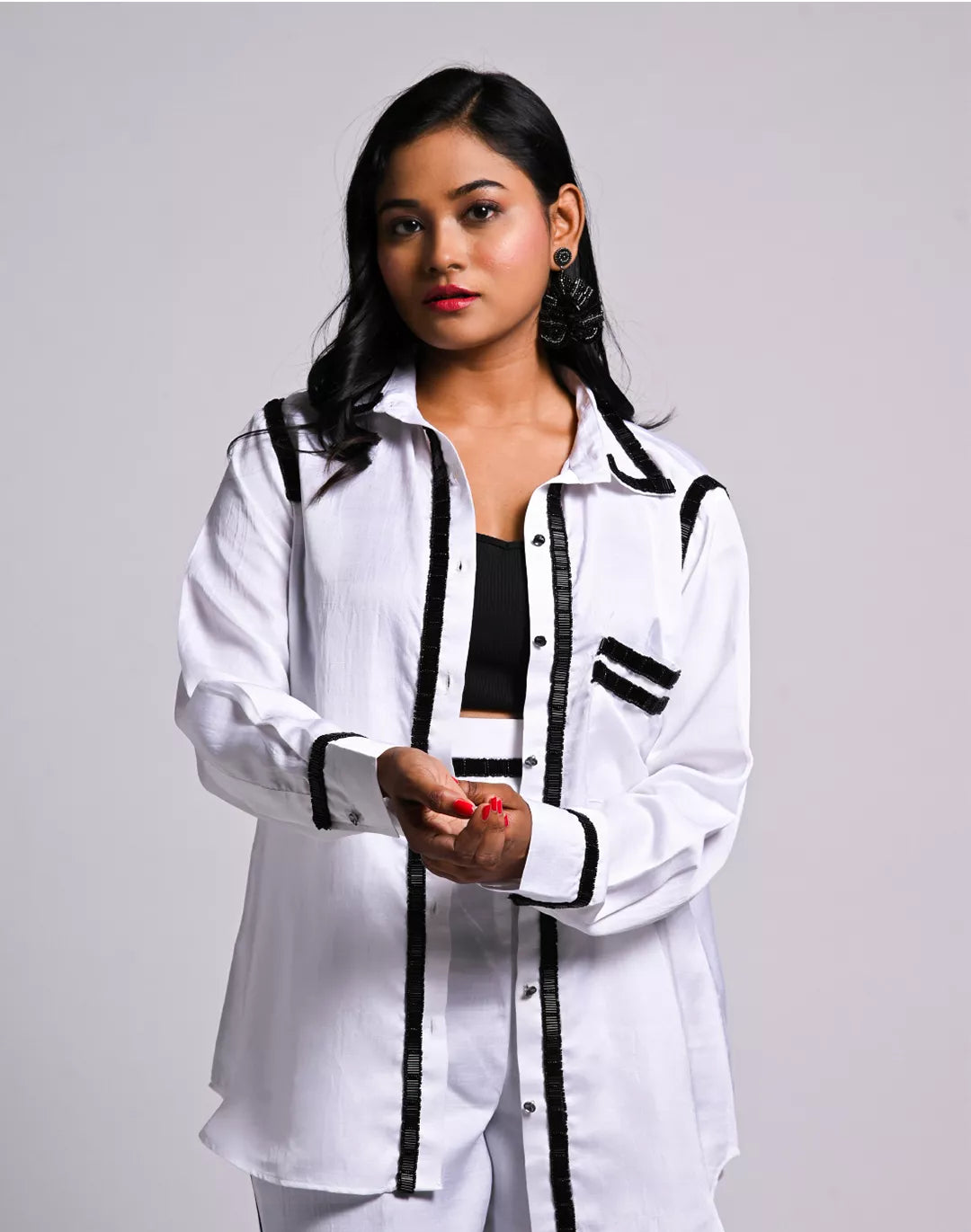 Nysa Silk Co-ord Sets with Trimming