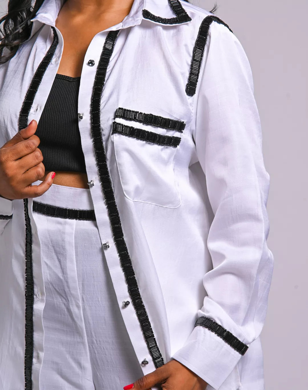 Nysa Silk Co-ord Sets with Trimming