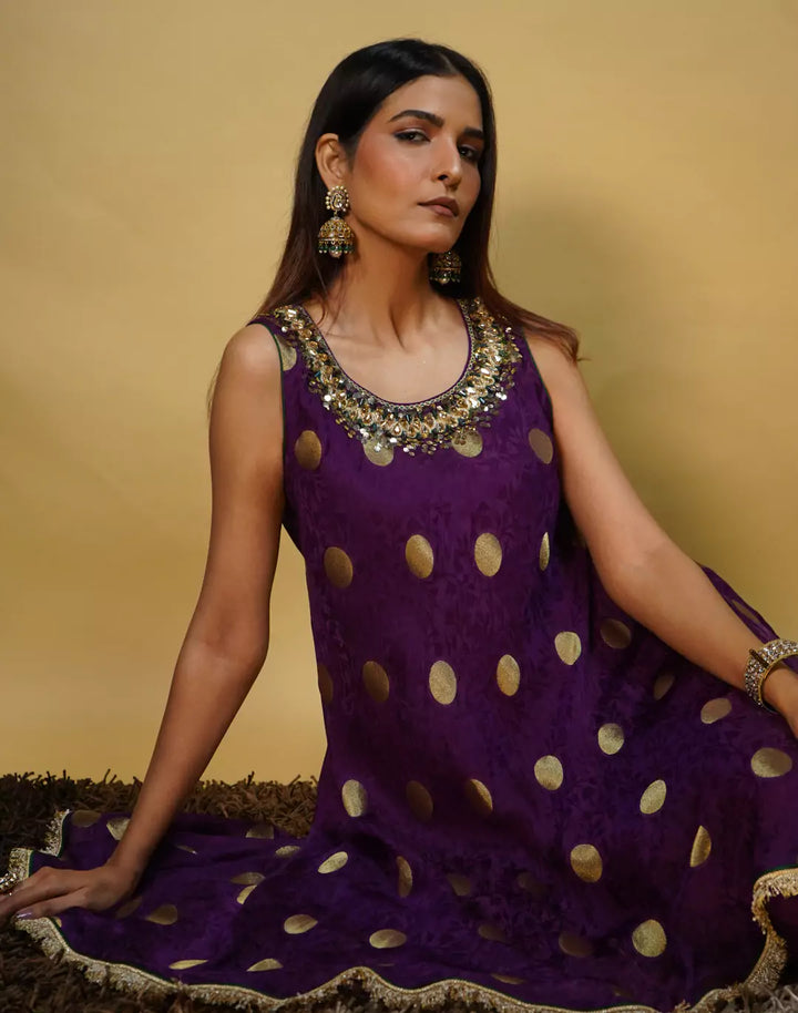 Polka Embellished Kurta Set