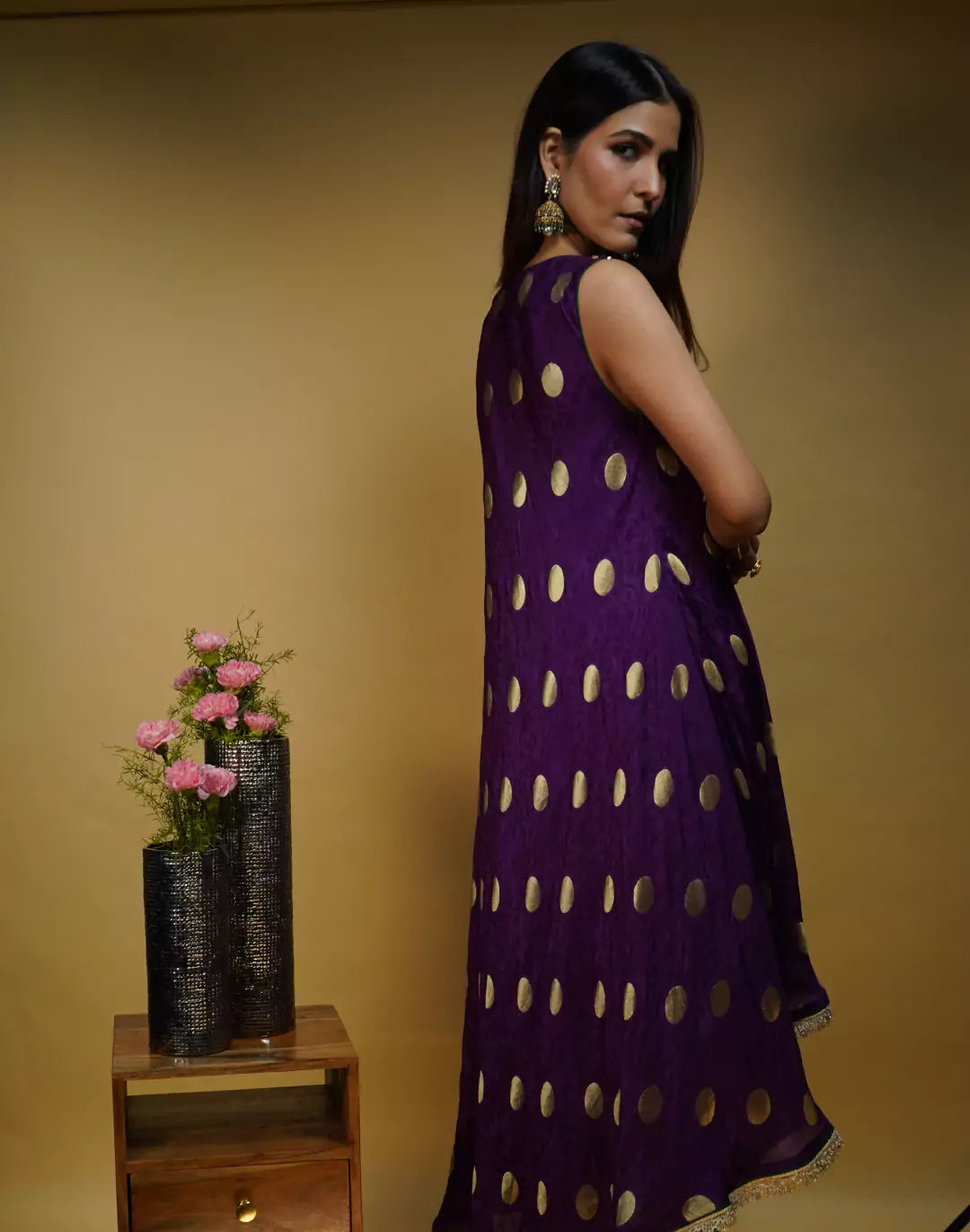 Polka Embellished Kurta Set