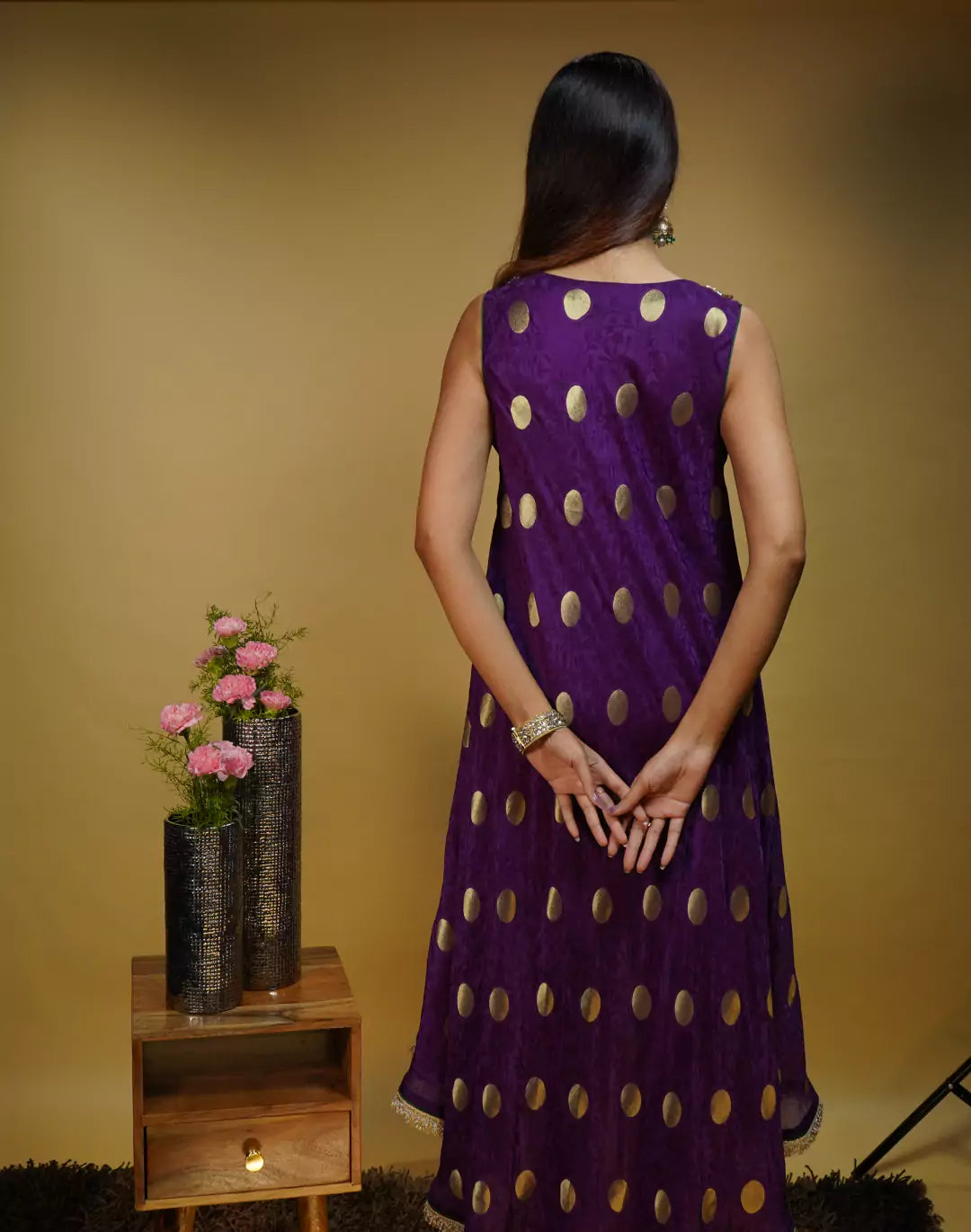Polka Embellished Kurta Set
