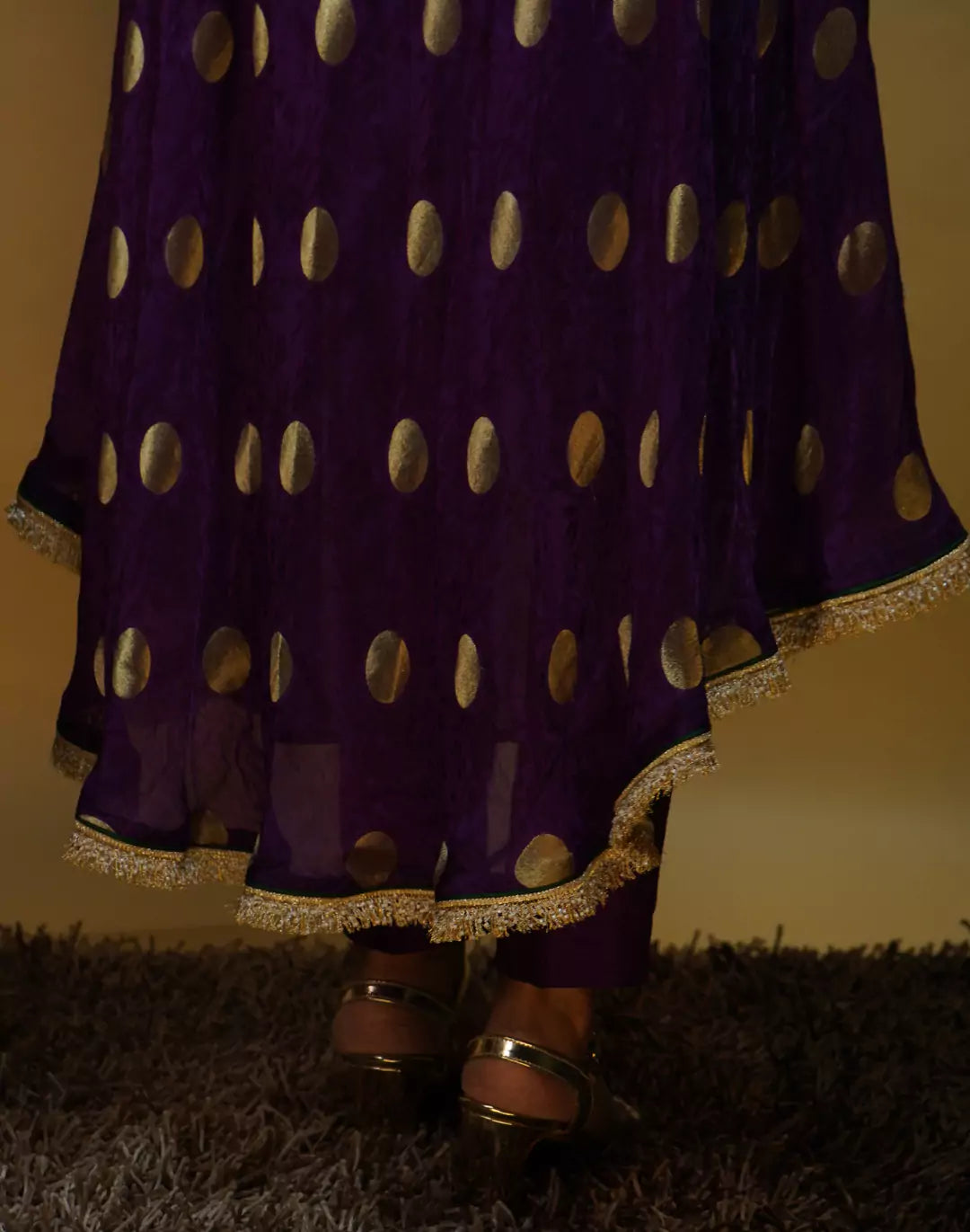 Polka Embellished Kurta Set