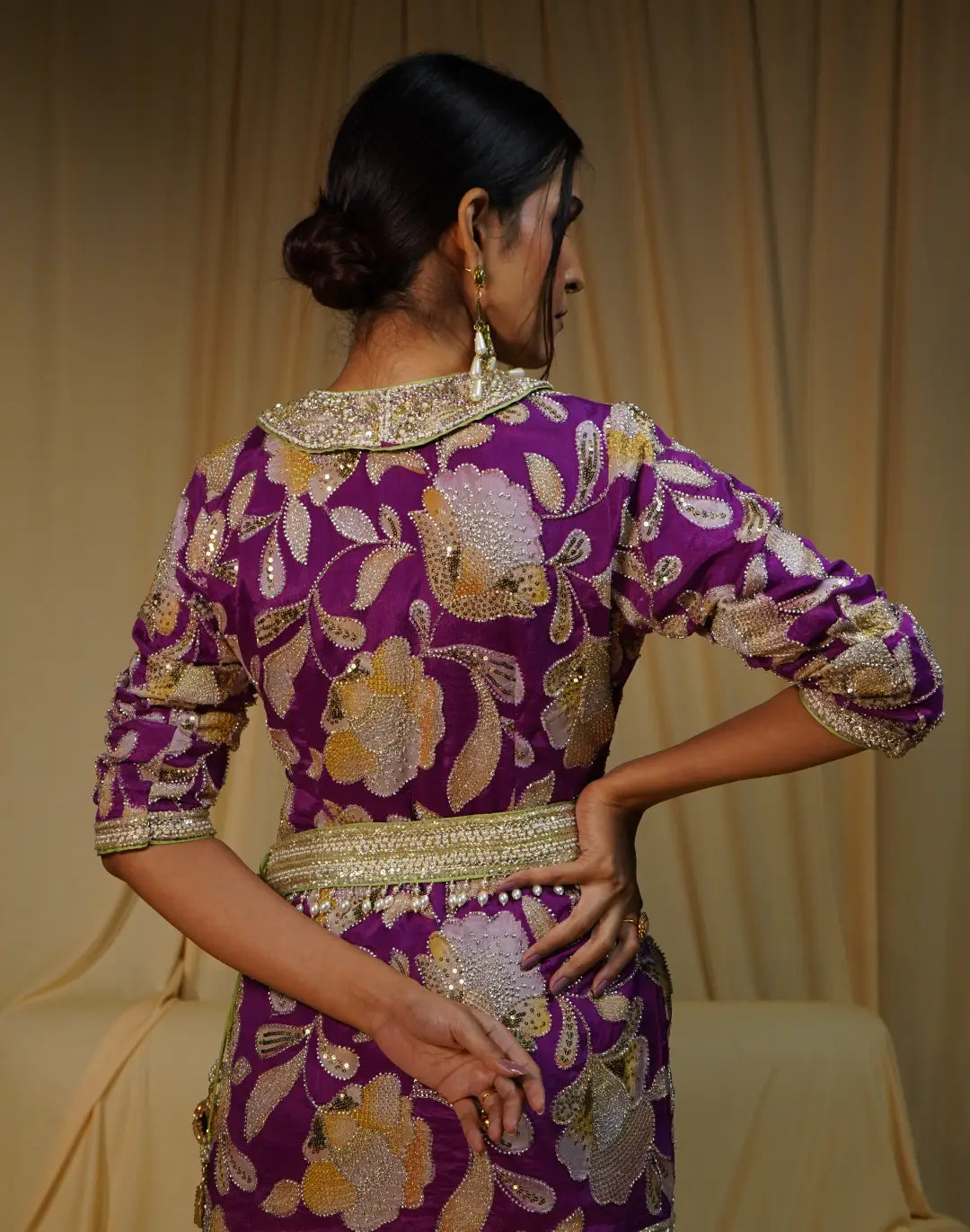 Striking Floral Embroidered Set