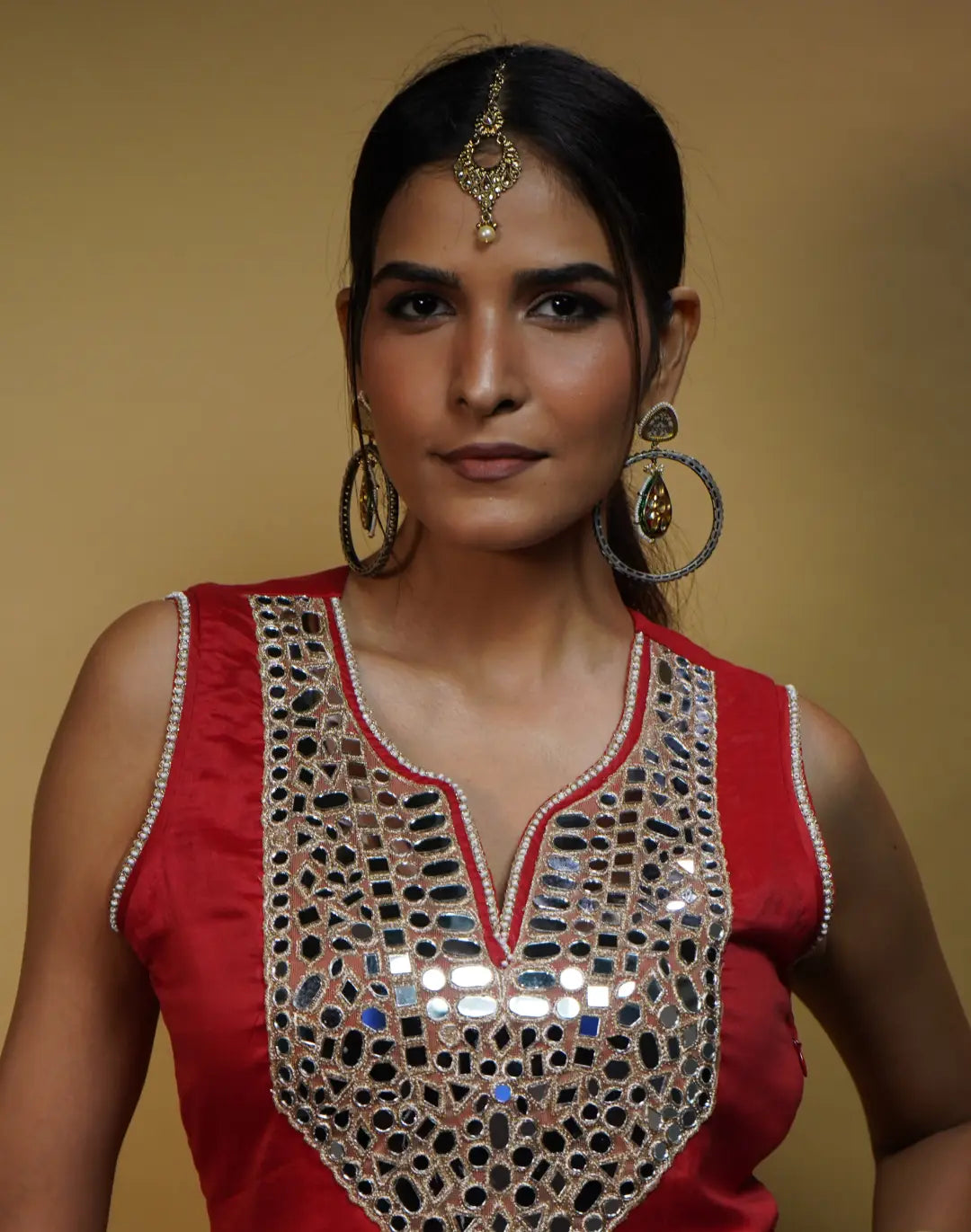 Gorgeous Red Ethnic Set