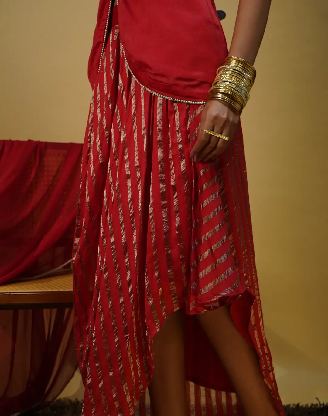 Gorgeous Red Ethnic Set