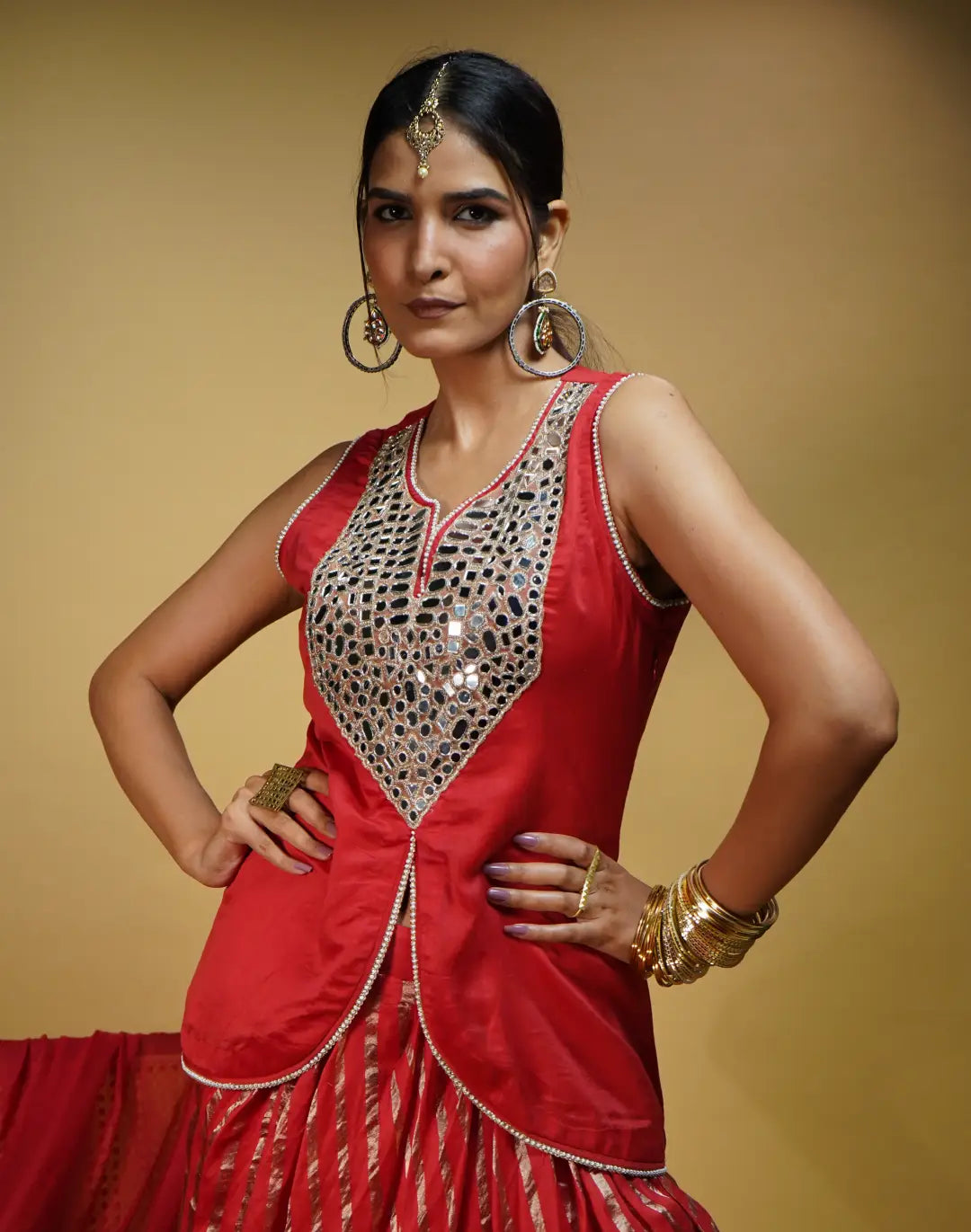 Gorgeous Red Ethnic Set