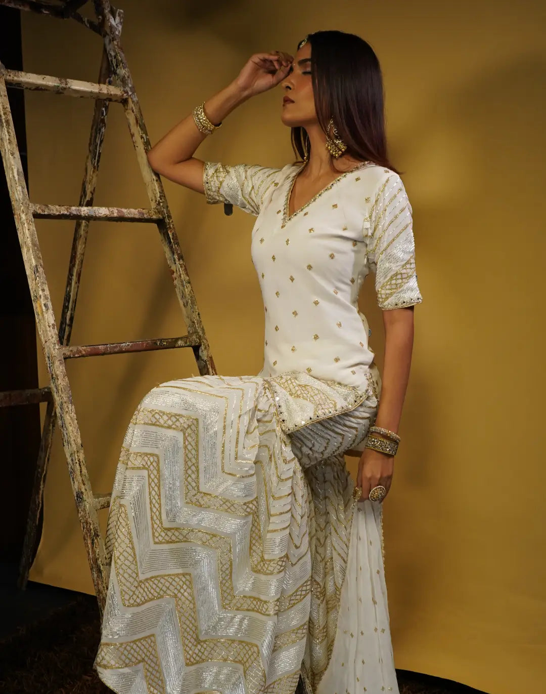 Sharara Set with Butti Embroidery