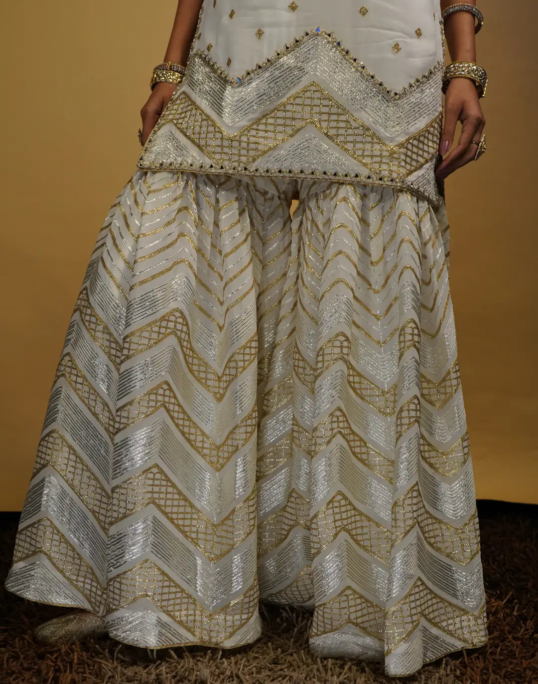 Sharara Set with Butti Embroidery