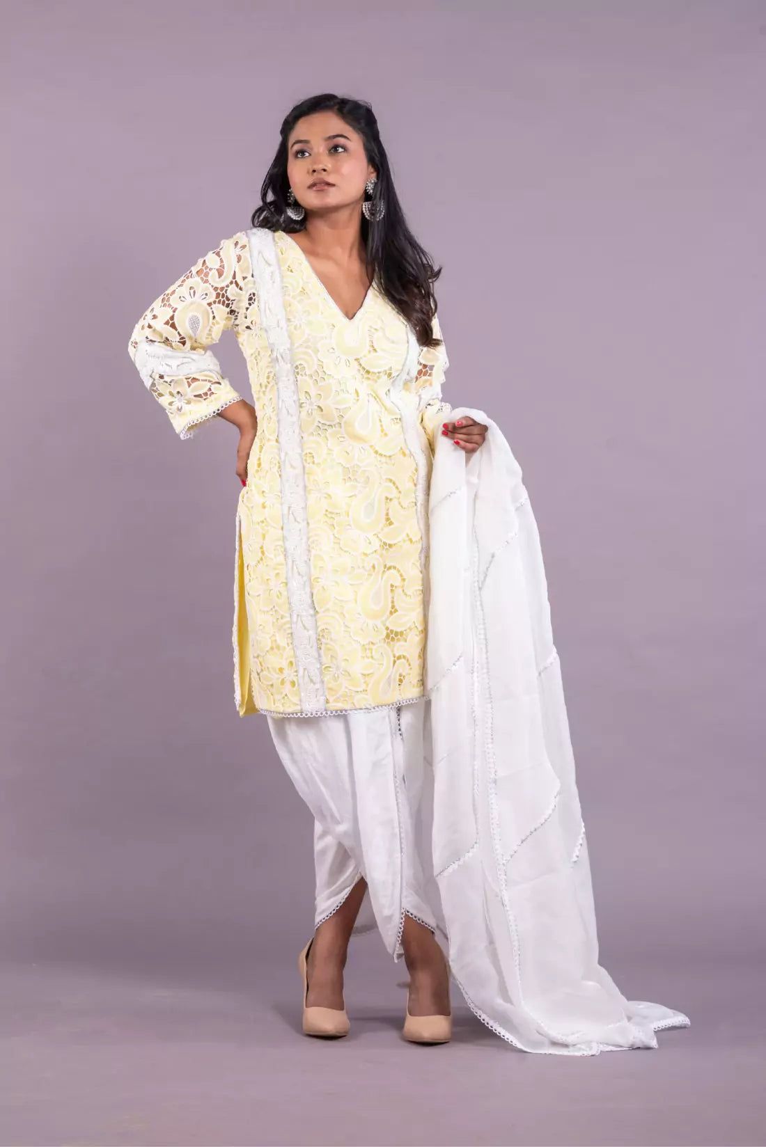 Cutwork Tulip Salwar Sets