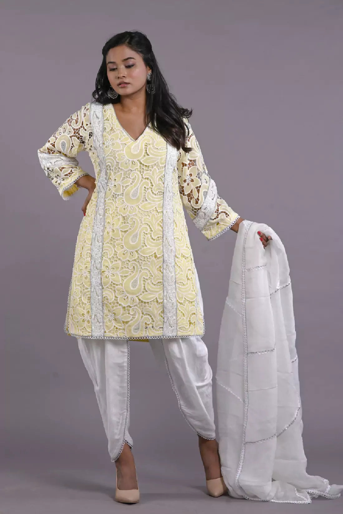 Cutwork Tulip Salwar Sets