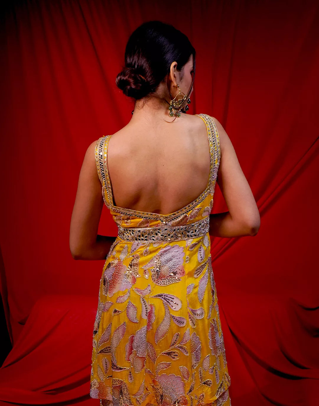 Floral Embroidered Sharara Set